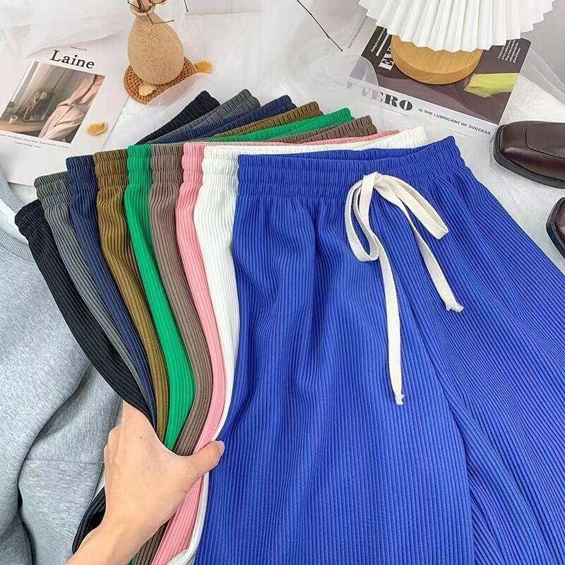 Quần Dài Ống Rộng Lưng Cao Dáng Suông Thời Trang Cho Nữ