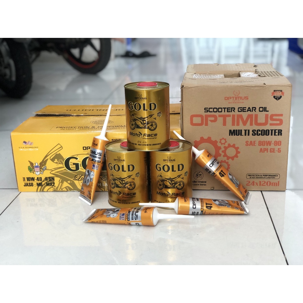 Dầu nhớt cho xe ga, xe số Optimus Gold