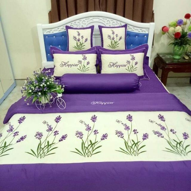 Set ga gối satin cao cấp 7 món