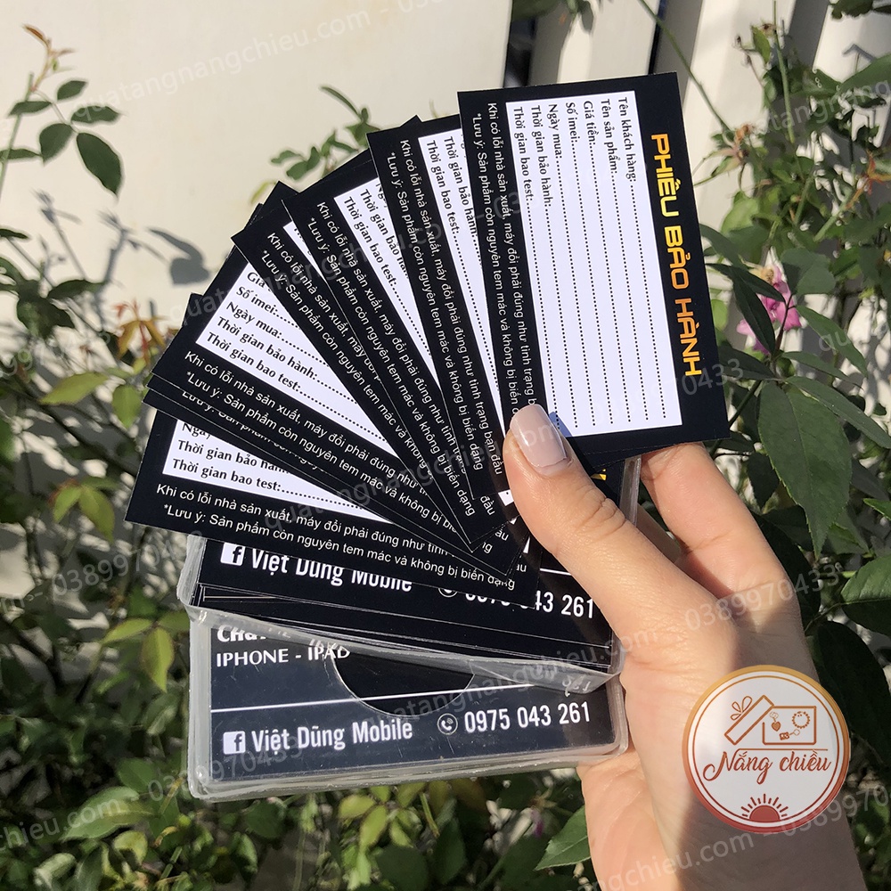Phiếu bảo hành cho cửa hàng điện thoại - Thiết kế thông tin theo yêu cầu