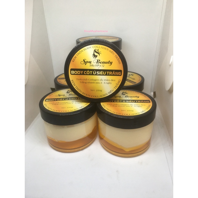 Kem body cốt ủ Spa Beauty siêu vip 12 MSK00020 tinh chất collagen tẩy thâm đen trắng nhanh sau 3- 5 ngày