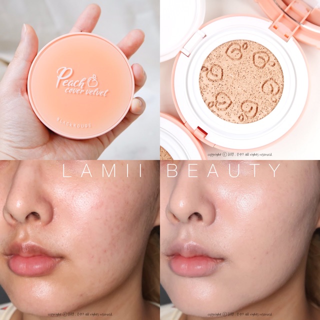 Phấn nước BLACK ROUGE PEACH COVER VELVET CUSHION