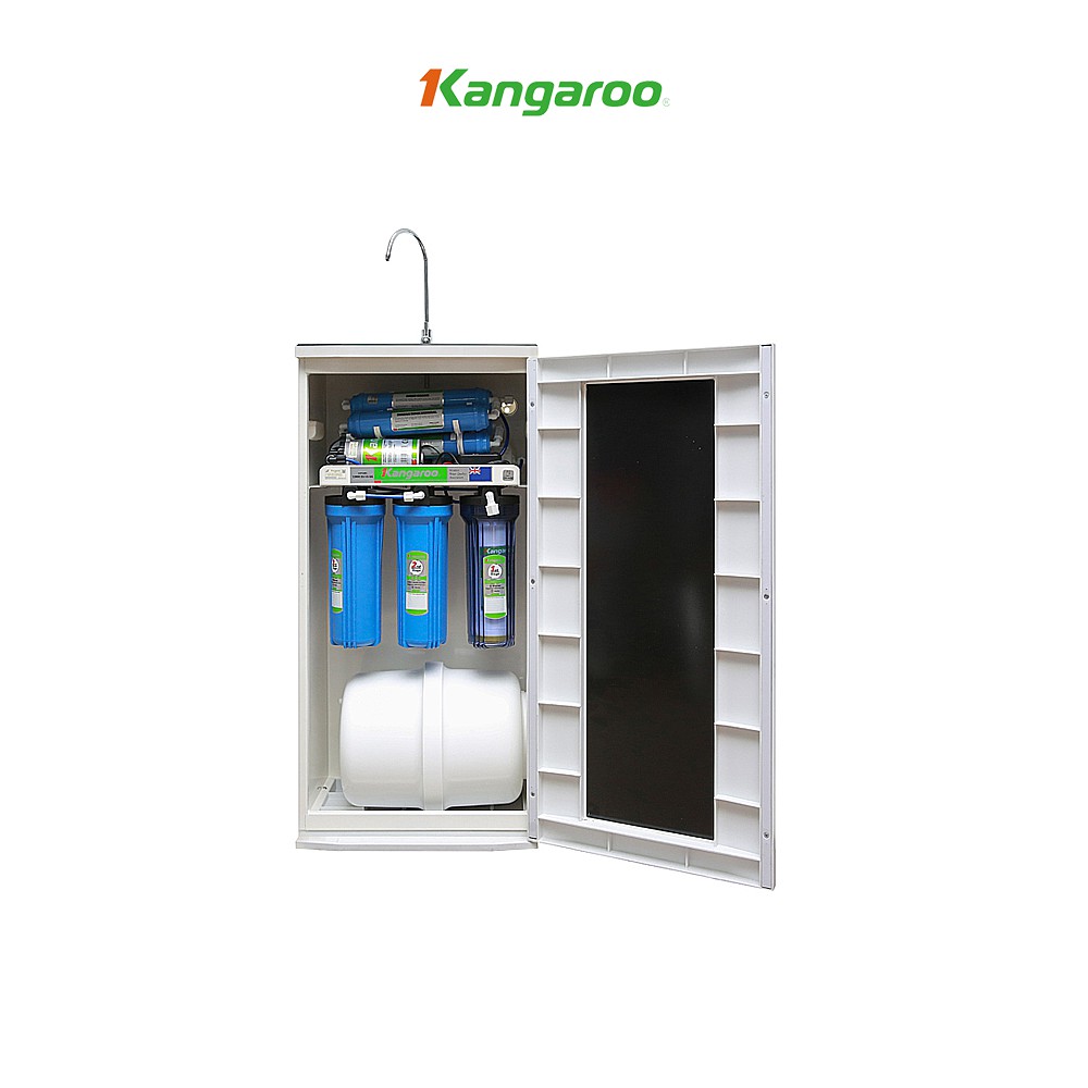 Thiết bị lọc nước RO 9 lõi Kangaroo KG99A vỏ tủ VTU BLACK hoa lục giác