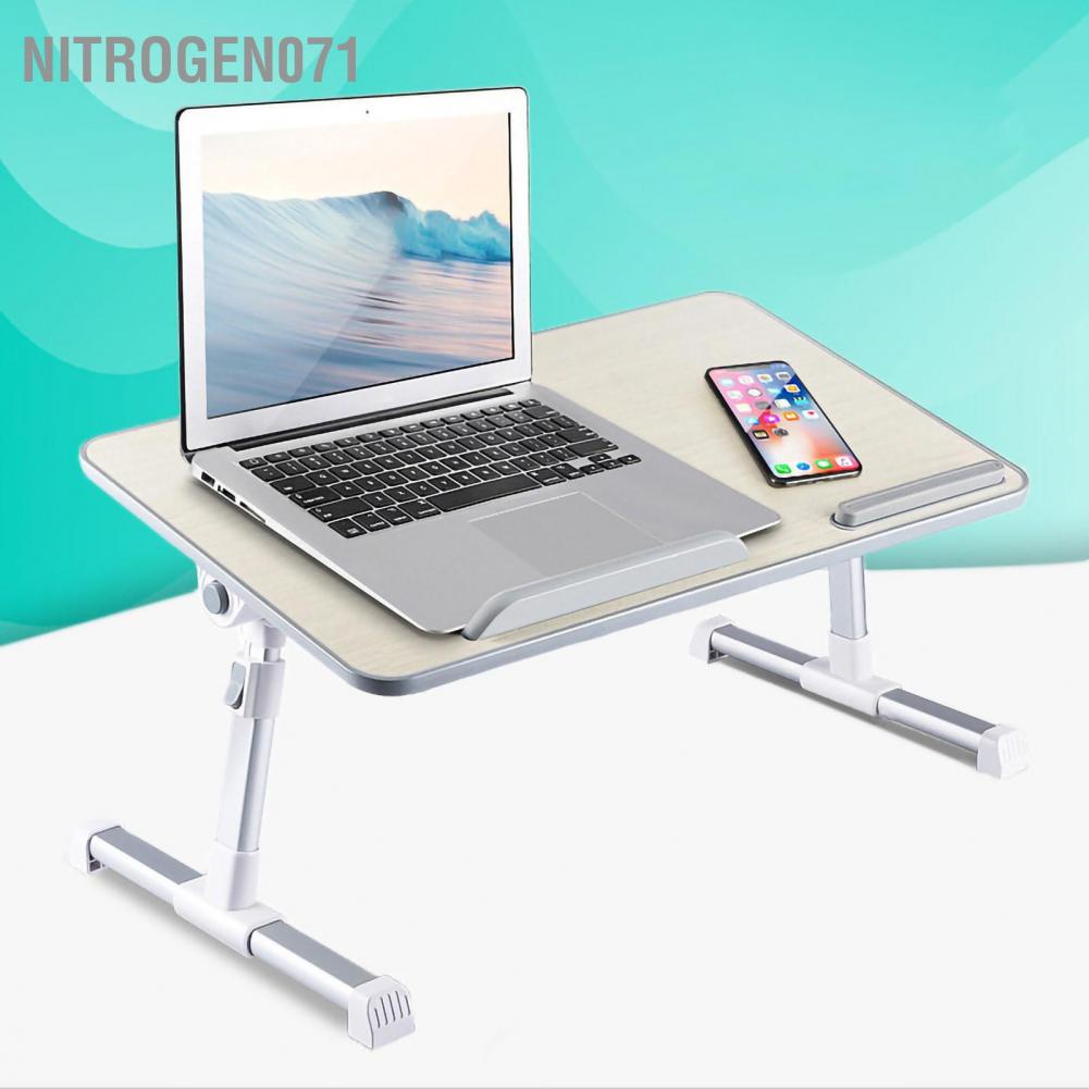 ❤️ Nitrogen071Giá Đỡ Laptop Đế Đứng Dành Cho Ngồi Giường Xách Tay Bàn gấp giường bằng hợp kim nhôm Chống trượt Đôi vách ngăn đứng cho ký túc xá tại nhà