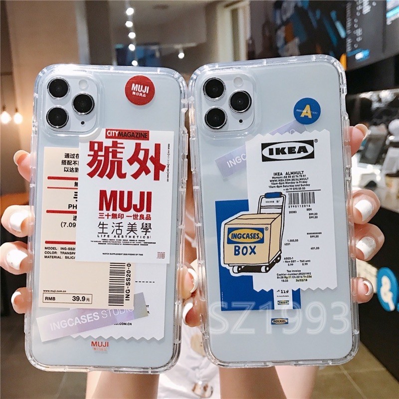 Ốp Lưng Case IPhone Dẻo Siêu Trong  Không Ngả Màu Mụi&Ikea Chống Trầy Sốc Cho 7g8g Đến 12promax