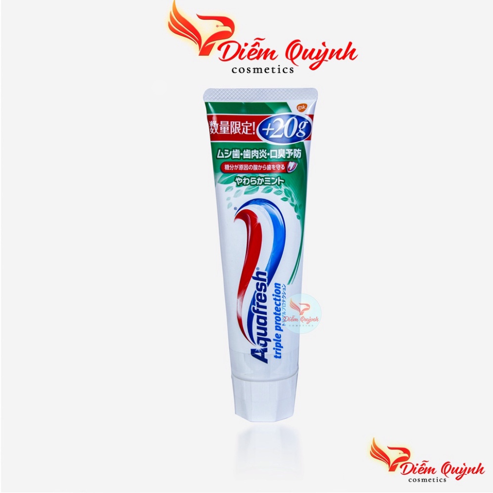 Kem đánh răng Aquafresh Triple Protection 140g hàng nội địa Nhât Bản cộng thêm 20G