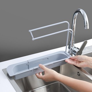 Khay nhựa đựng đồ dùng rửa bát gắn vòi nước tiện lợi