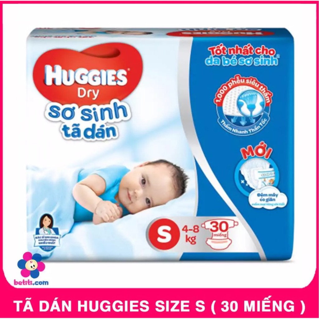 Combo 2 Miếng Lót Sơ Sinh Huggies Dry Newborn 1-100 (100 Miếng)