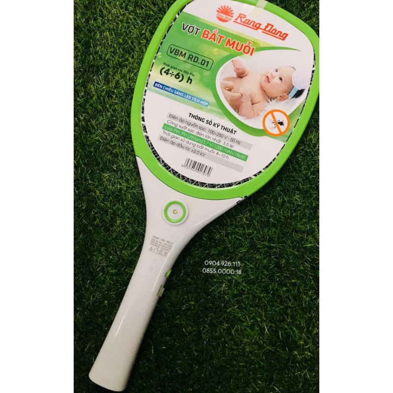 Vợt Bắt Muỗi Rạng Đông Cao Cấp,Siêu Bền, Sạc 1 Lần Dùng Được 1 Tuần Chính Hãng