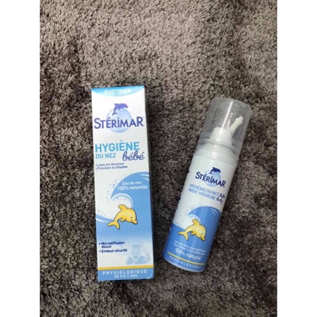 Xịt muối biển Sterimar 100ml xách Pháp