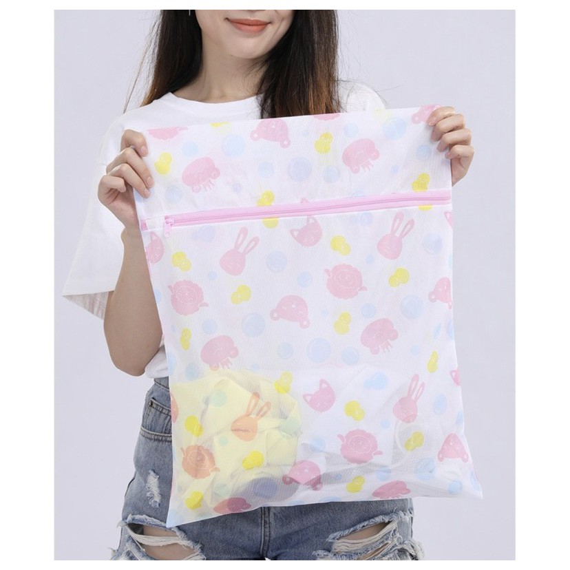 Túi giặt đồ máy giặt hình hoa set 5 chiếc, túi lưới giặt quần áo lót tiện lợi
