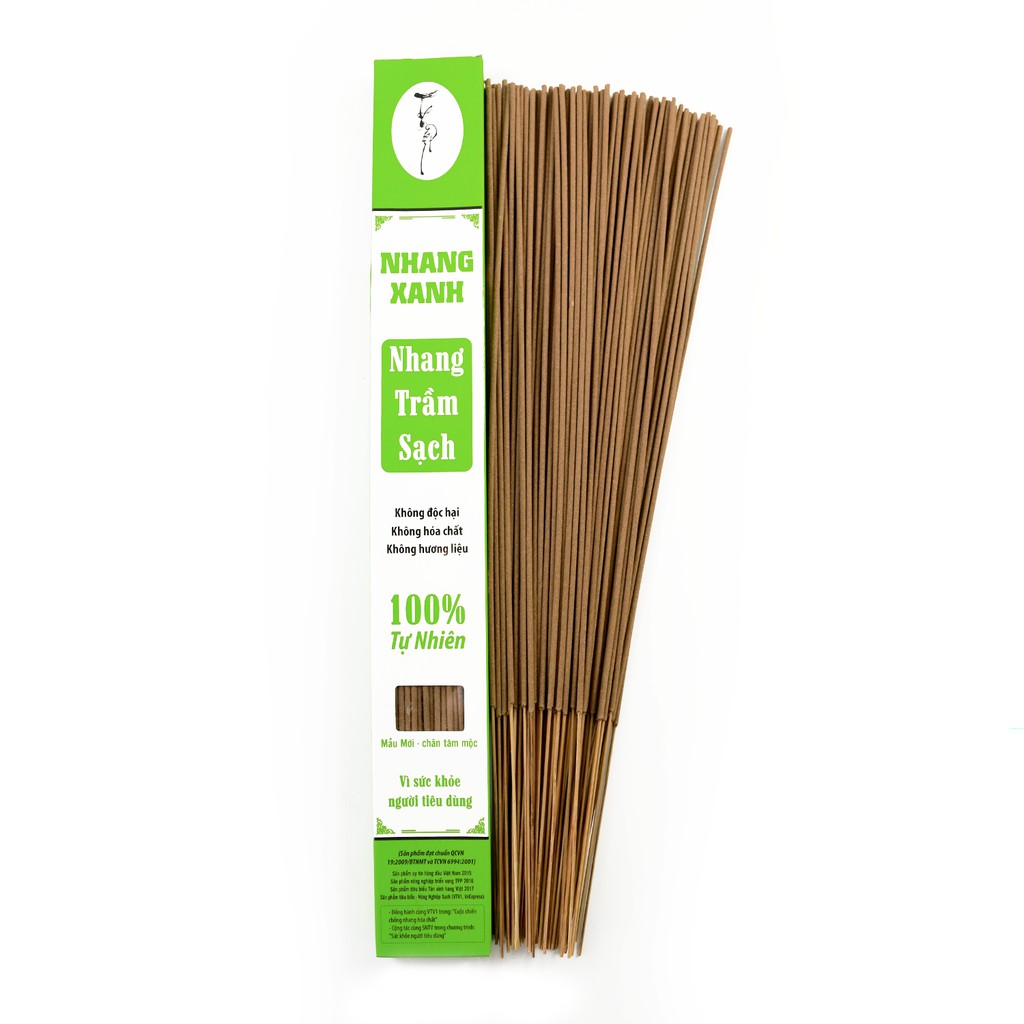 Nhang Xanh Phổ Thông 40cm Hộp 70gr - Mùi hương dịu nhẹ, tự nhiên, không hóa chất độc hại