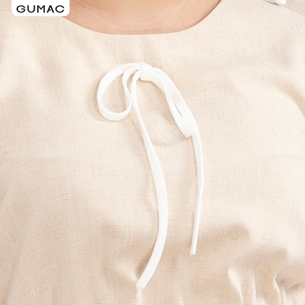 [Mã WABRGULUV giảm tới 100K đơn 249K] Đầm suông nữ oversize 4 nút bọc DA10121 GUMAC | BigBuy360 - bigbuy360.vn