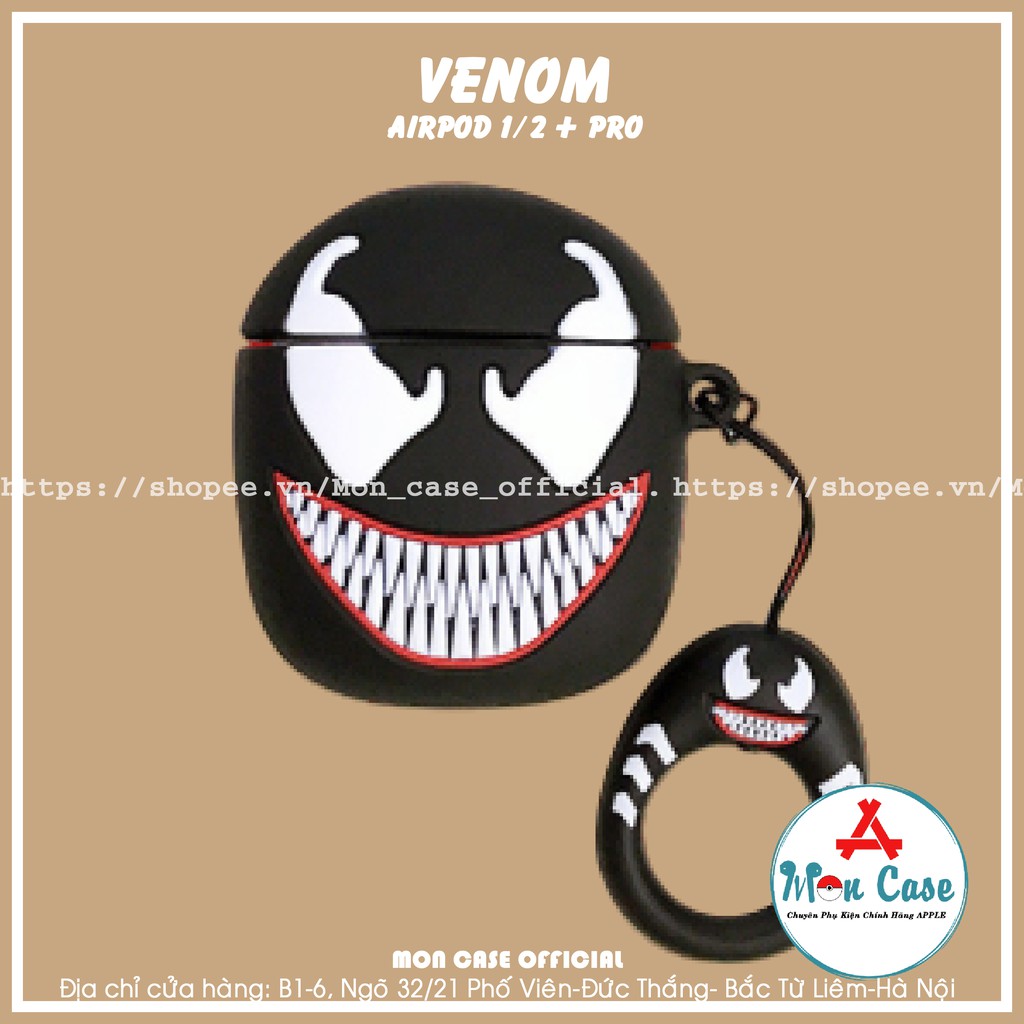 Vỏ Bảo Vệ Tai Nghe Hình VENOM Case Airpods 1-2/Pro Siêu Cute Dễ Thương