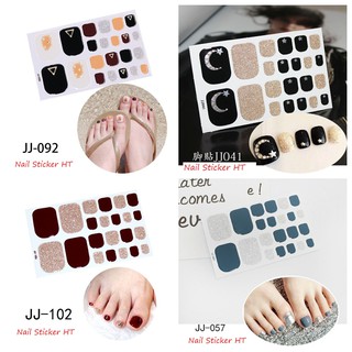 Miếng dán móng chân nghệ thuật 3D + Tặng đũa móng