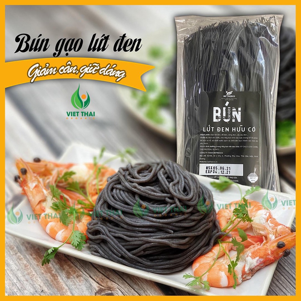 Bún gạo lứt [SIÊU THỰC DƯỠNG] Bún gạo lứt đen giảm cân/ ăn kiêng &quot;must have&quot; cho dân Eatclean/ Gymer