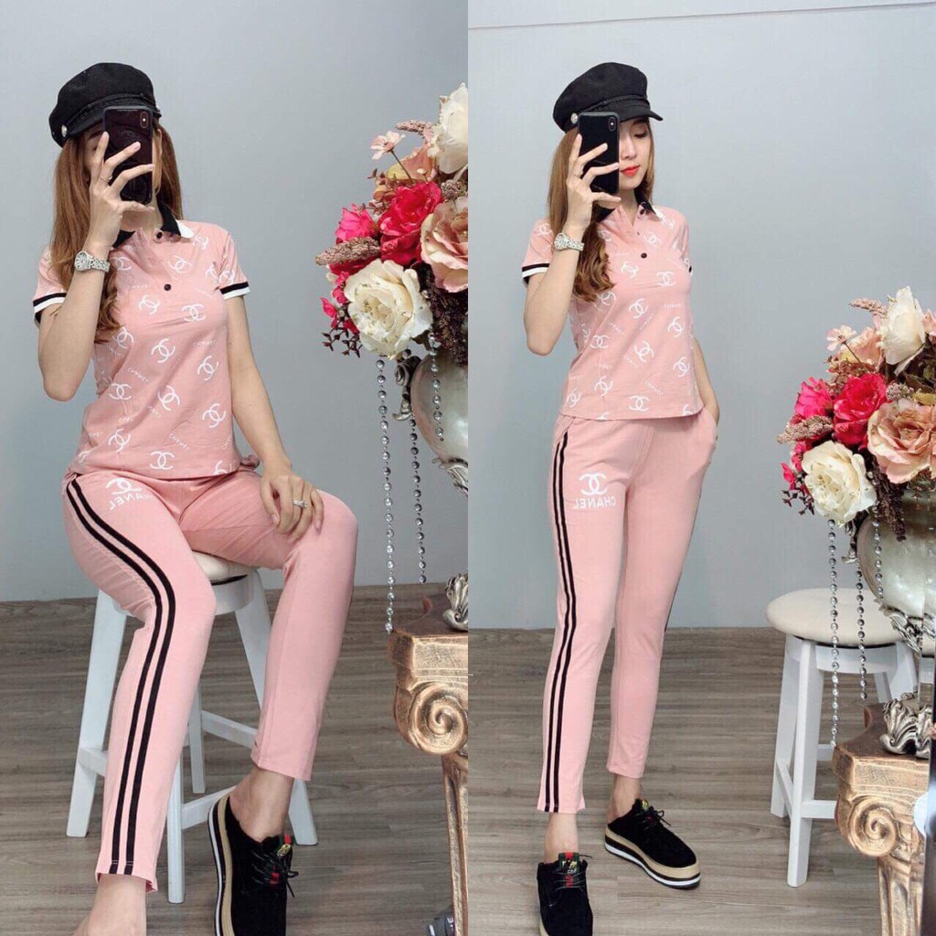 ❣️Đồ bộ cotton in logo CH trẻ trung