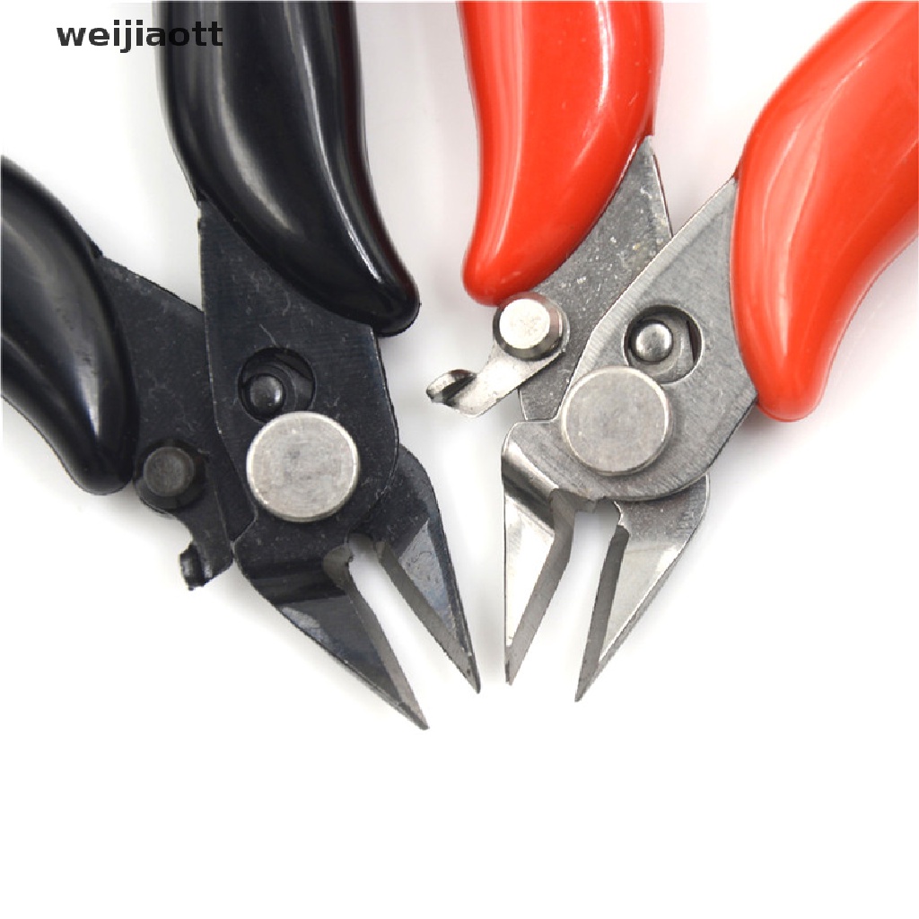 Weijiaott Mini Diagonal Side Cutting 3.5" Sharp Pliers Cable Wire Cutter Repair Hand Tool WT