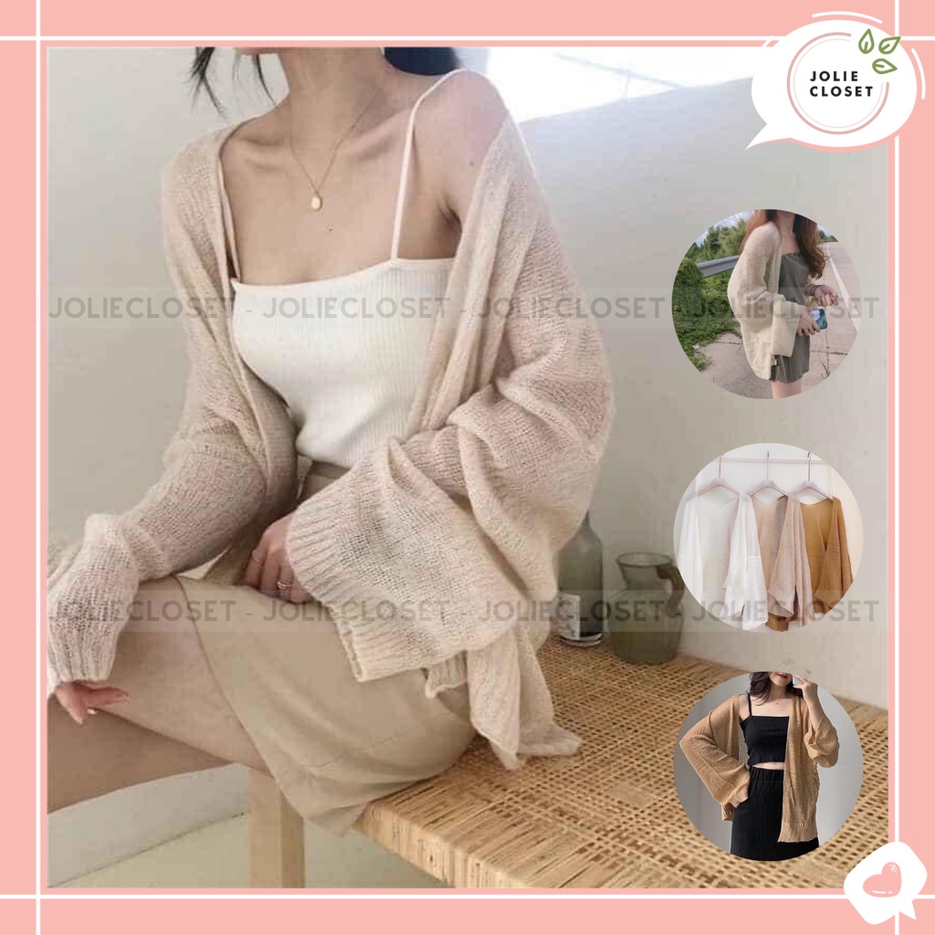 Áo khoác len cardigan mỏng hàng nhập có sẵn