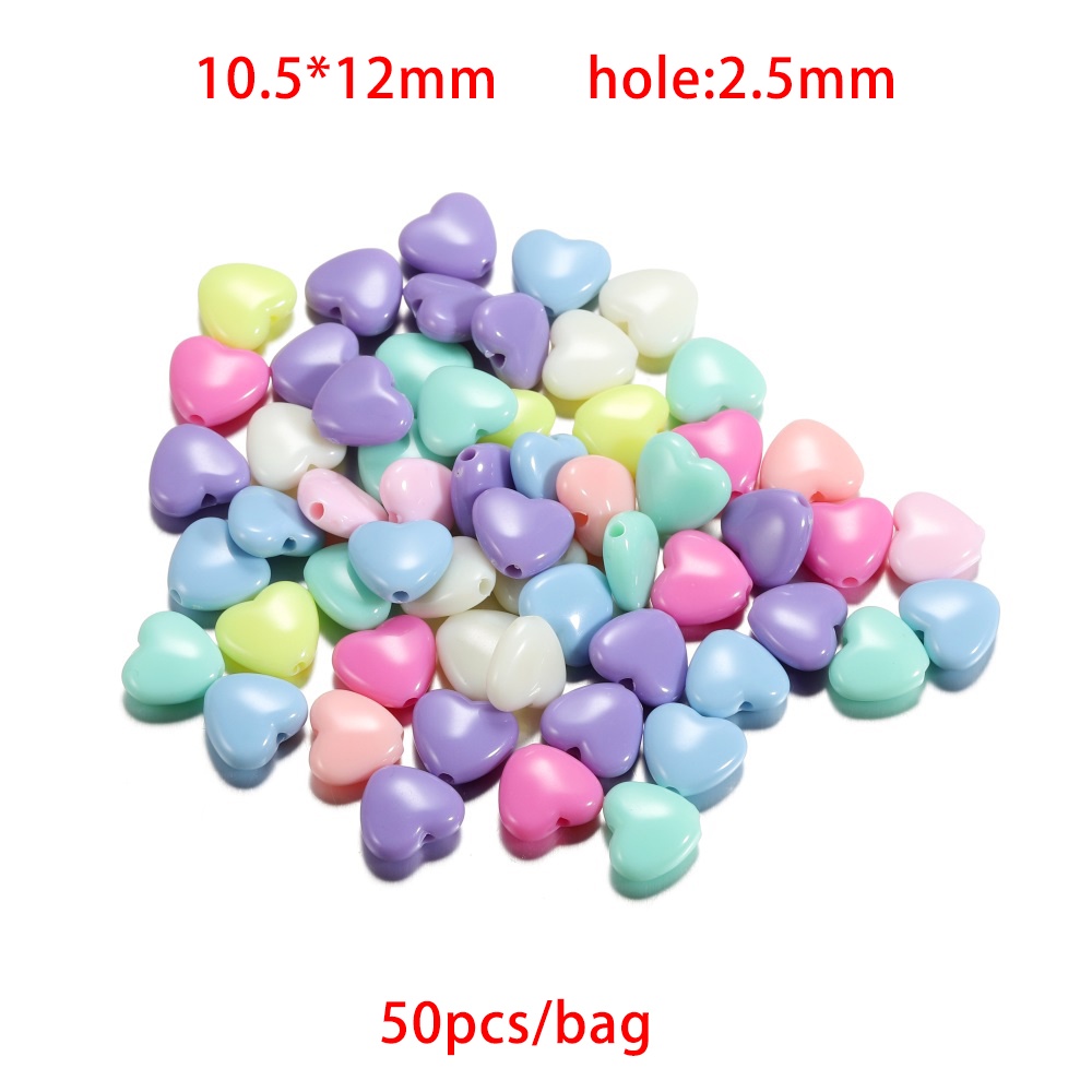 Bộ 100 Hạt Xâu Chuỗi Nhiều Màu Sắc Bằng Acrylic