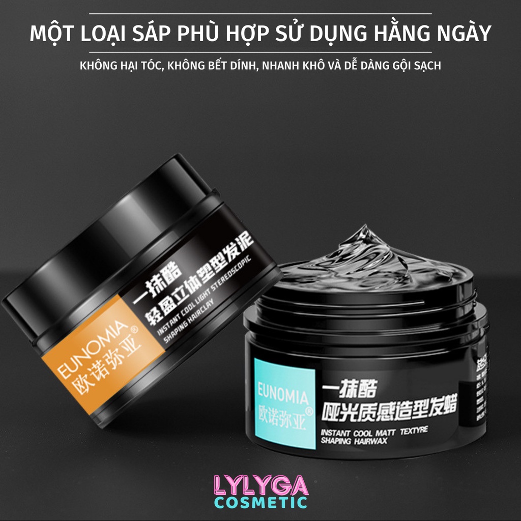 Sáp vuốt tóc nam giữ nếp EUNOMIA 100g keo vuốt tóc nam gel tạo kiểu undercut side part hương thơm dễ chịu SA01