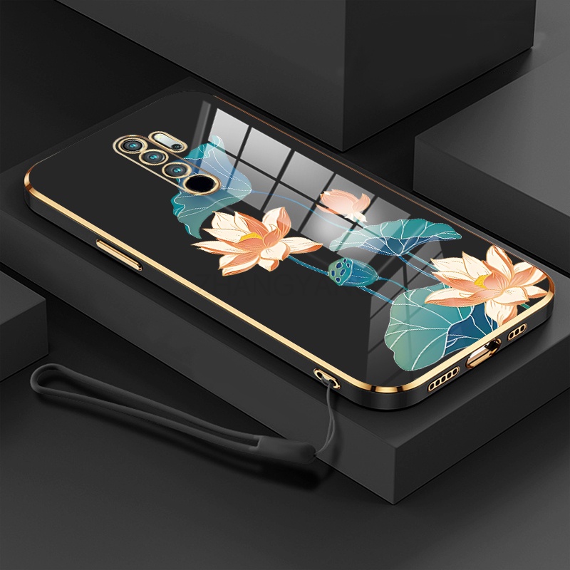 Ốp lưng Redmi note 8 pro ốp điện thoại Redmi note 8 pro Ốp Điện Thoại TPU Dẻo Mạ Màu Họa Tiết Hoa Sen Sang Trọng