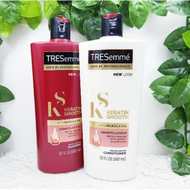 Dầu gội xả TRESemme 650ml Repair & Protect 7, Keratin Smooth giữ màu, vào nếp suôn mượt - Mỹ