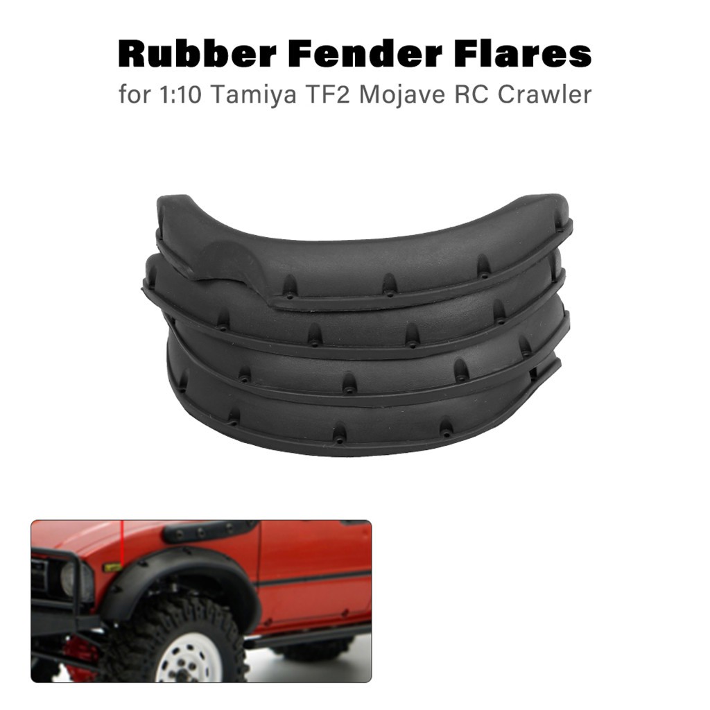 FENDER Set 4 tấm chắn bùn cao su dành cho xe ô tô đồ chơi 1:10 Tamiya RC4WD TF2 Mojave