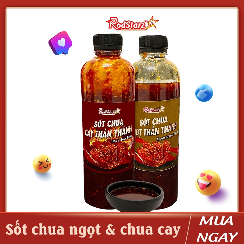 Combo sốt trộn mì cay ngọt Rodstarz; nước chấm thịt nướng, sốt gà rán, sốt ăn chay trực tiếp, sốt ướp thịt, hải sản