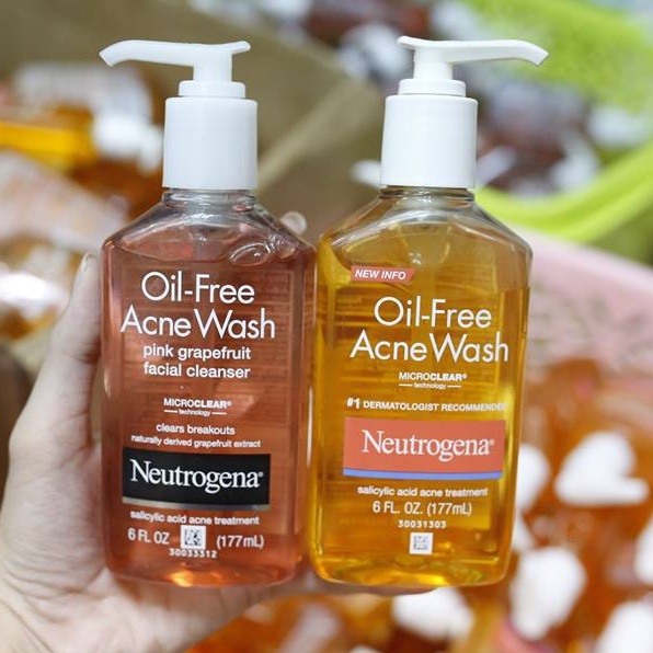 Sữa Rửa Mặt Neutrogena Oil-Free Acne Wash Pink Grapefruit Facial Cleanser 177ml