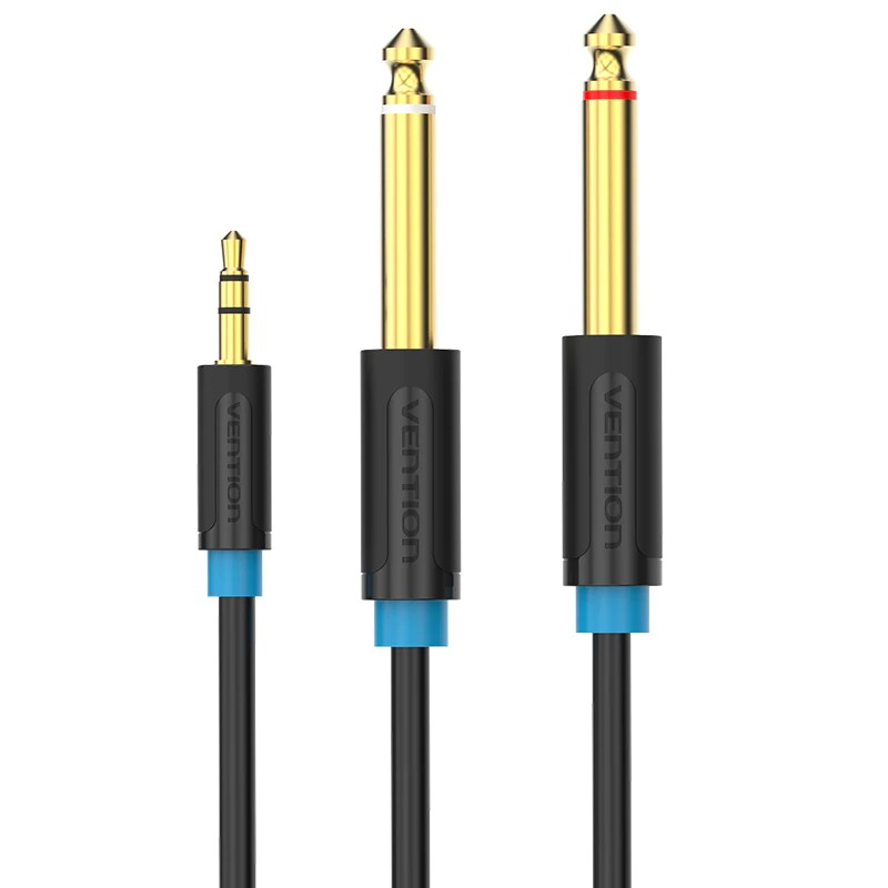 Vention 3.5mm To 6.5mm Adapter Jack Audio Cable Double Male 1/4&quot; Mono Jack To Stereo 1/8&quot; Jack AUX