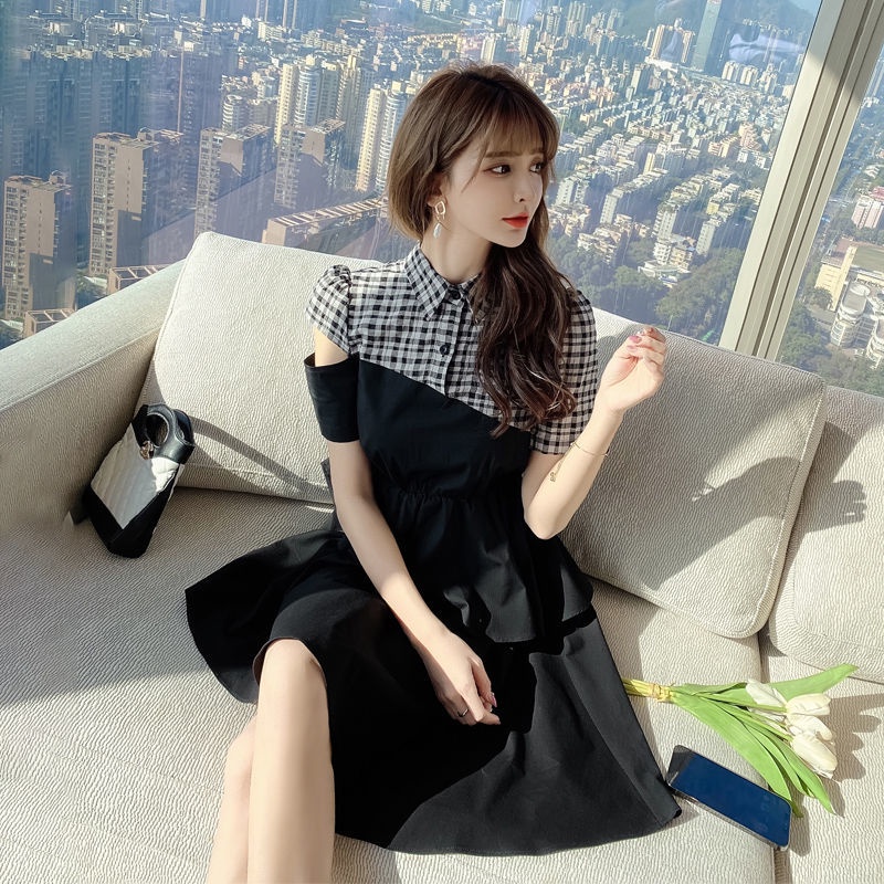 Đầm Sơ Mi Dáng Lửng Phong Cách Retro Hợp Thời Trang Hè
