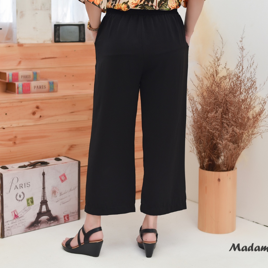 Quần Trung niên nữ ống suông lưng thun 1 mặt - Thời trang trung niên - Madam Sotoni
