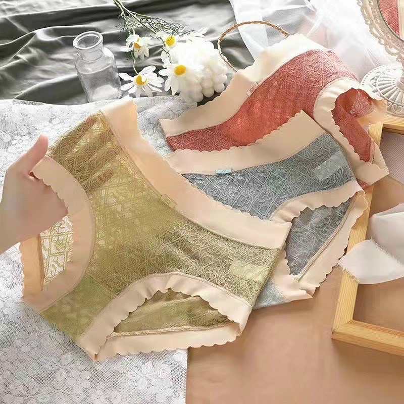 [Sale] Quần lót ren cotton pha cạp su 2205( lẻ 1c)