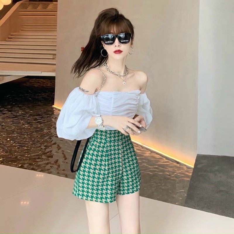 Áo Xốp Nhún Ngực Tay Bồng Ulzzang A95