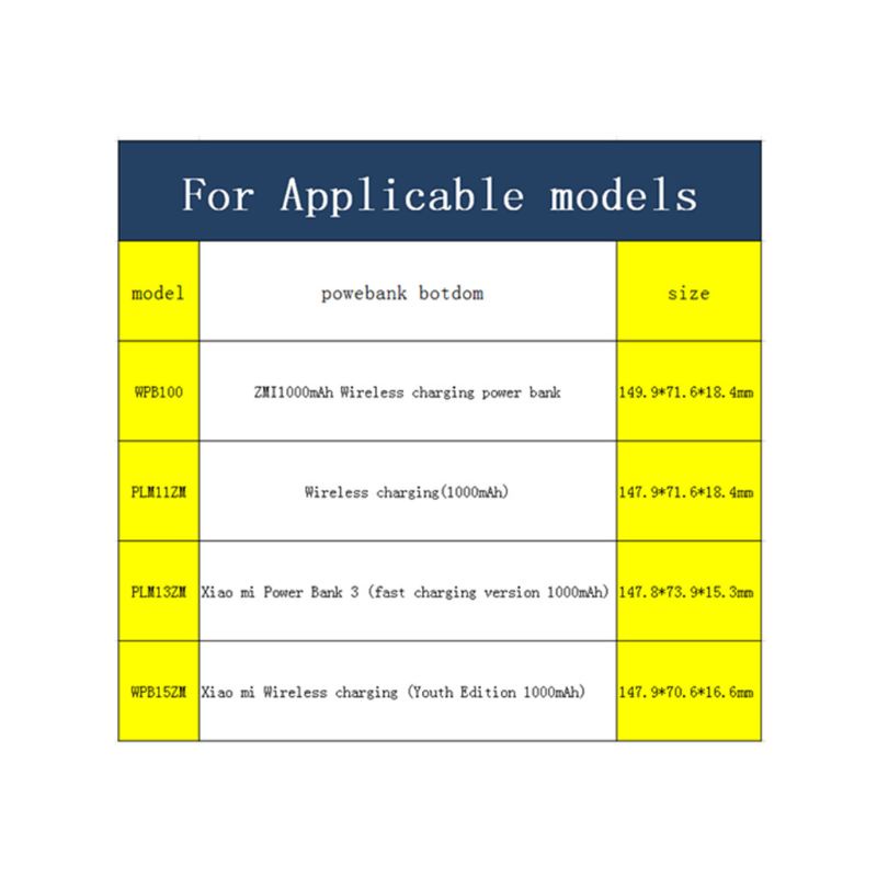 Vỏ silicon bảo vệ pin sạc dự phòng không dây xiao mi powerbank 10000mah plm11zm wpb15zm plm13zm