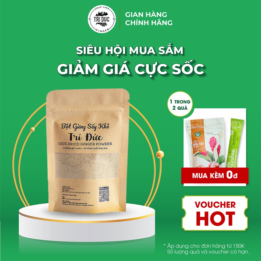 Bột Gừng Sấy Khô Tốt Cho Sức Khỏe - Trí Đức chất lượng cao - Túi 50gr