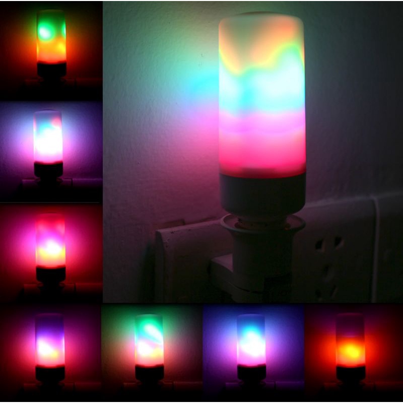 •••HCM••• Bóng Đèn LED Cầu Vồng B22 Hiệu Ứng Ngọn Lửa 7W