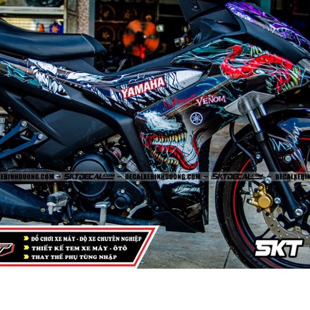 Gía sốc tem trùm exciter 155 đen xám đỏ venom, tem decal xe siêu rẻ ,đẹp,chất