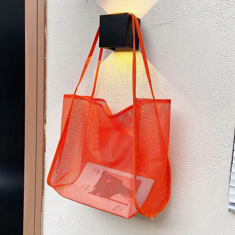 Fancy Túi Xách Tote Phối Lưới Sức Chứa Lớn Đựng Đồ Chơi Đi Biển Mua Sắm Đeo Vai Kích Thước Lớn Cho Nữ