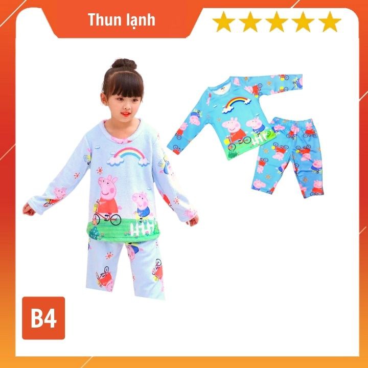 Đồ bộ dài tay cho bé gái hình Pony - Elsa - nàng tiên cá - Chất thun cotton - Tomchuakids