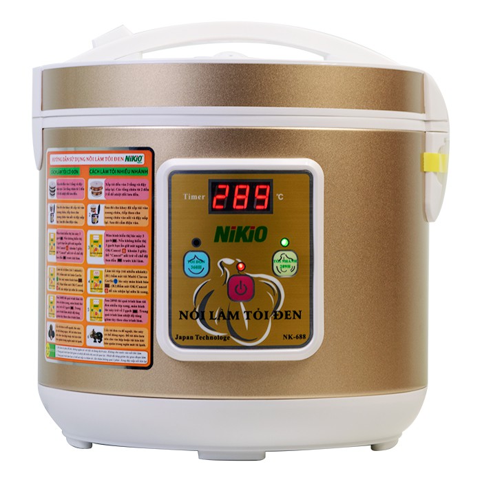 Nồi Làm Tỏi Đen Tự Động Nhật Bản Nikio NK-688 - 5L, làm 1.4kg tỏi đen - Màu Vàng