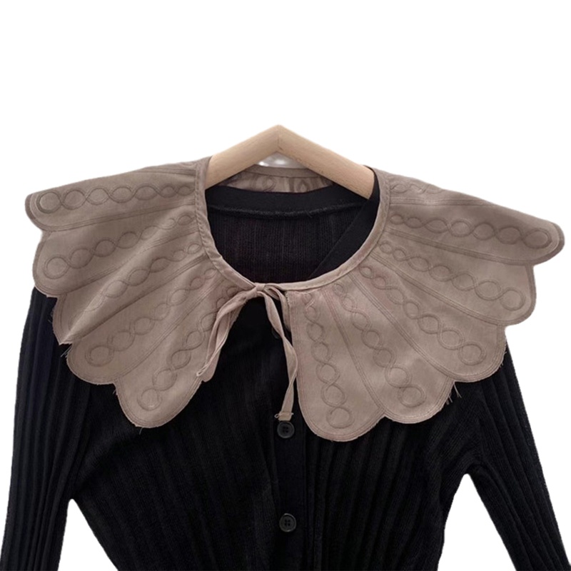 Khăn Choàng Cổ Giả Khăn Choàng Cổ Màu Trơn Họa Tiết Hình Học Xoắn Cho Nữ