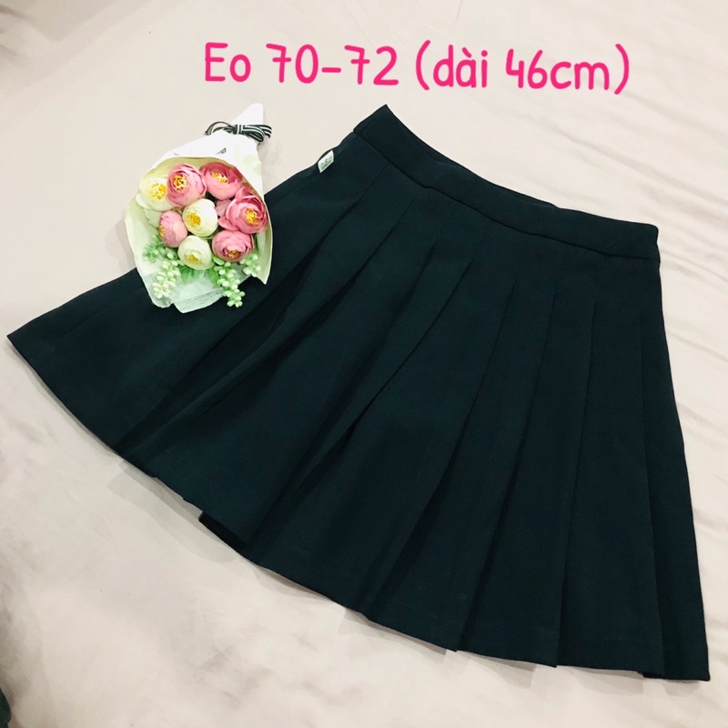 [2NDHAND] Chân váy nữ đen xoè, công sở, ren, gấm