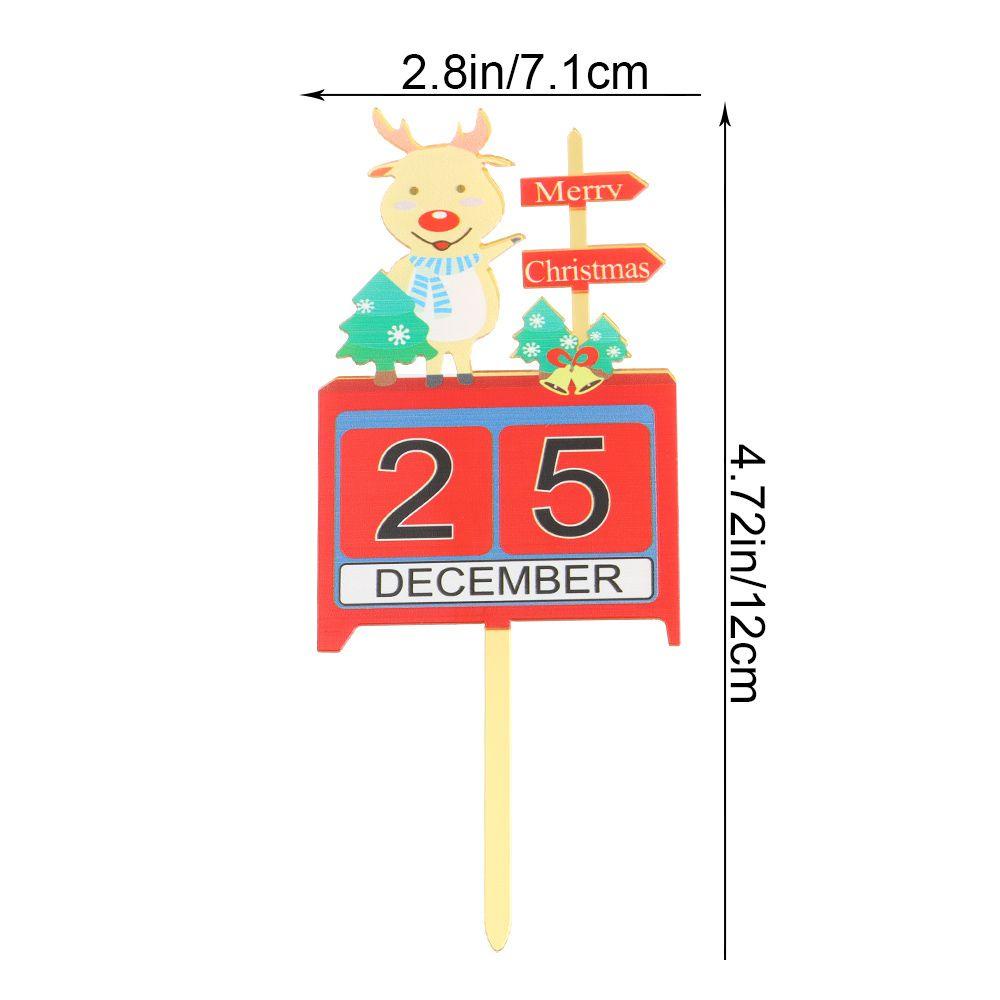 YNATURAL Topper Trang Trí Bánh Kem Hình Giáng Sinh