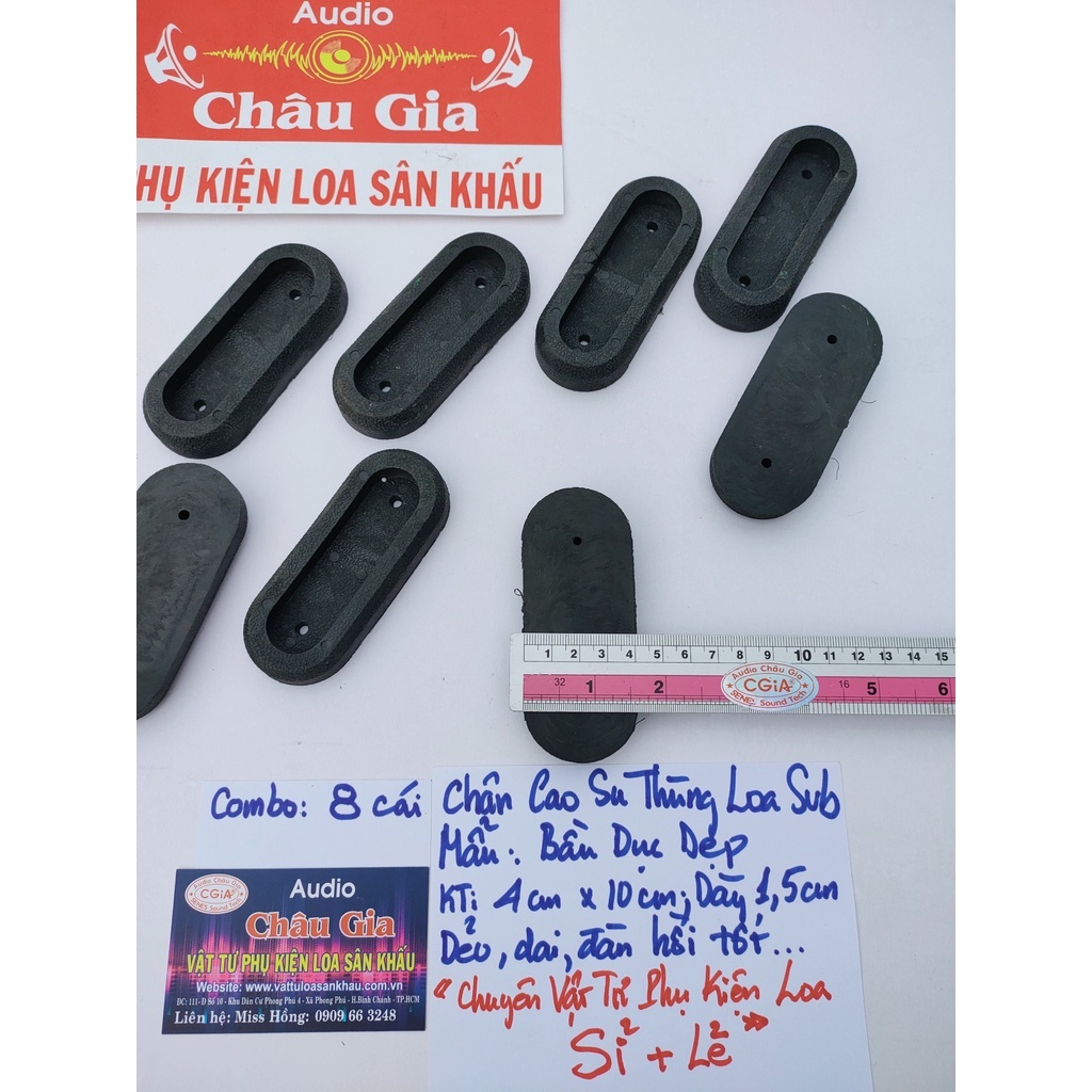 Chân đế cao su thùng loa sub 8 cái Audio Châu Gia