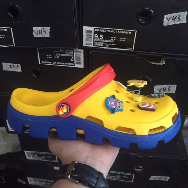 [Hộp cá sấu +Tặng 12jb + Sẵn Hàng đẹp nhất)20 màu + Ảnh thật Dép Xục Nam Nữ đi mưa thời trang | BigBuy360 - bigbuy360.vn