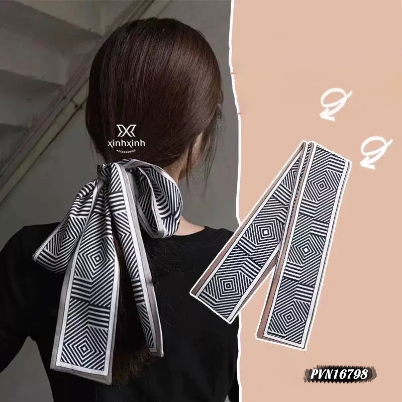 Khăn Lụa Khăn Turban Khăn Thắt Túi Khăn Thắt Áo Bandana Bằng Lụa - Xinh Xinh Accessories