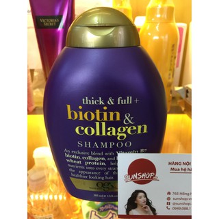 DẦU GỘI BIOTIN COLLAGEN OGX GIẢM RỤNG TÓC TRỊ GÀU MỸ USA 385ML