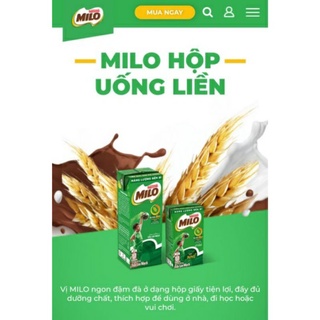 Sữa milo lúa mạch thùng 48 hộp x 180ml
